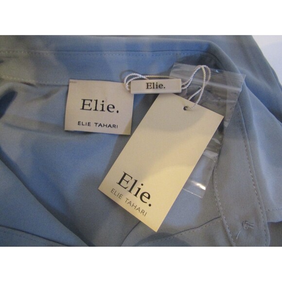 Elie. Elie Tahari Blouse Green Button Front Long Sleeve NWT Womens Size SP - Picture 5 of 6